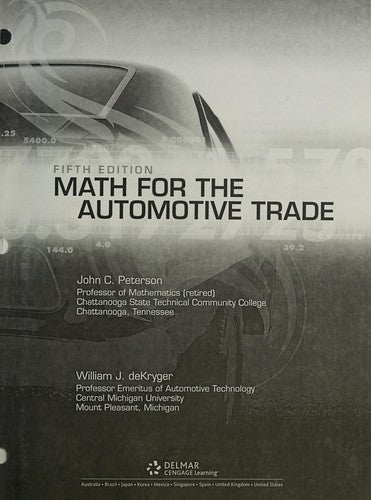 Math for the Automotive Trade