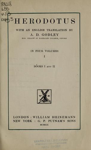 The Persian Wars, Volume II: Books 3-4 (Loeb Classical Library)