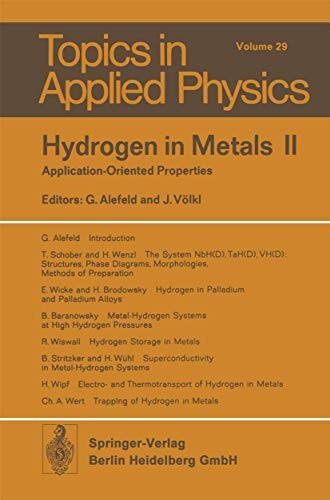 Hydrogen in Metals II Application-Oriented Properties