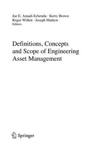 Definitions, Concepts and Scope of Engineering Asset Management
