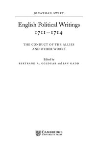 English Political Writings 1711-1714 'The Conduct of the Allies' and Other Works