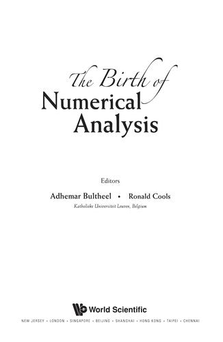 The Birth of Numerical Analysis