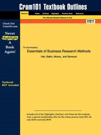 Studyguide for Essentials of Business Research Methods by Hair, Joseph F.