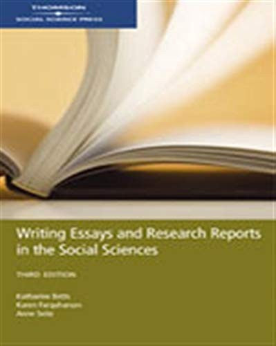 Writing Essays and Research Reports in the Social Sciences