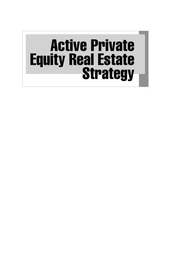 Active Private Equity Real Estate Strategy